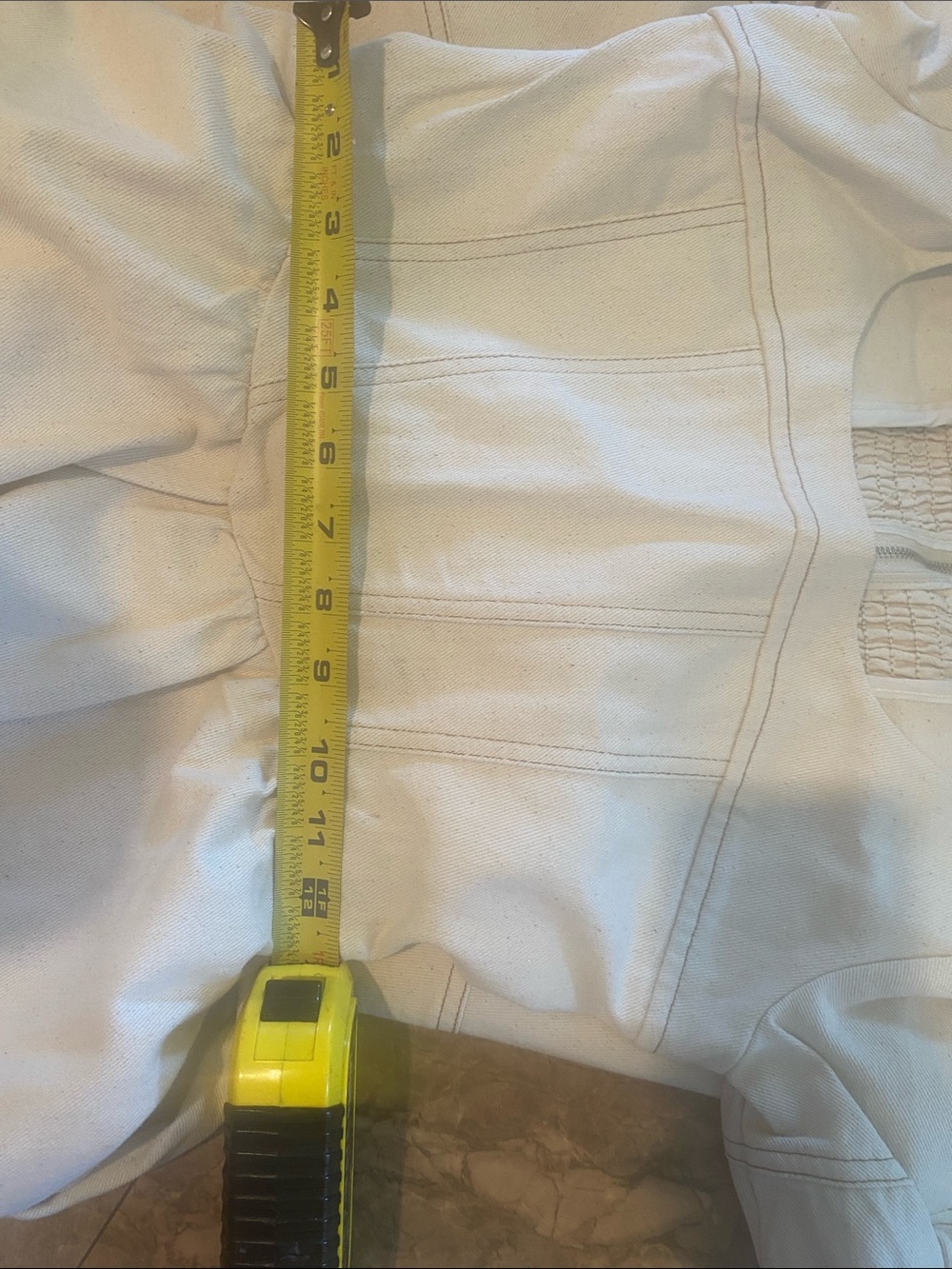 NWOT Moon river denim puff sleeve midi dress - Picture 2 of 3